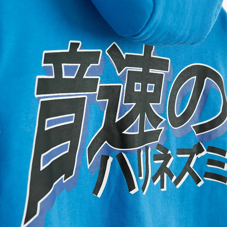 Cool Club, Hanorac cu gluga pentru baieti, cu fermoar, albastru, imprimeu Sonic the Hedgehog