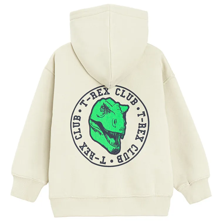 Cool Club, Hanorac cu gluga pentru baieti, cu fermoar, bej