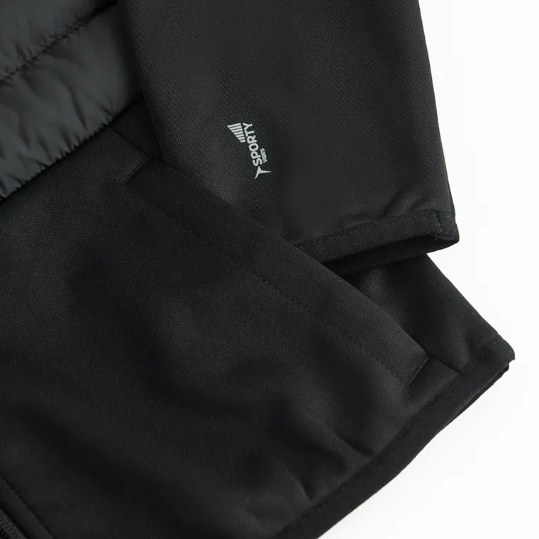 Cool Club, Hanorac cu gluga pentru baieti, cu fermoar, calduros, negru