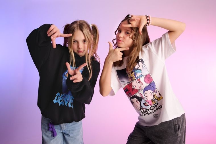 Cool Club, Hanorac cu gluga pentru fete, calduros, negru, K-Pop Demon Hunters
