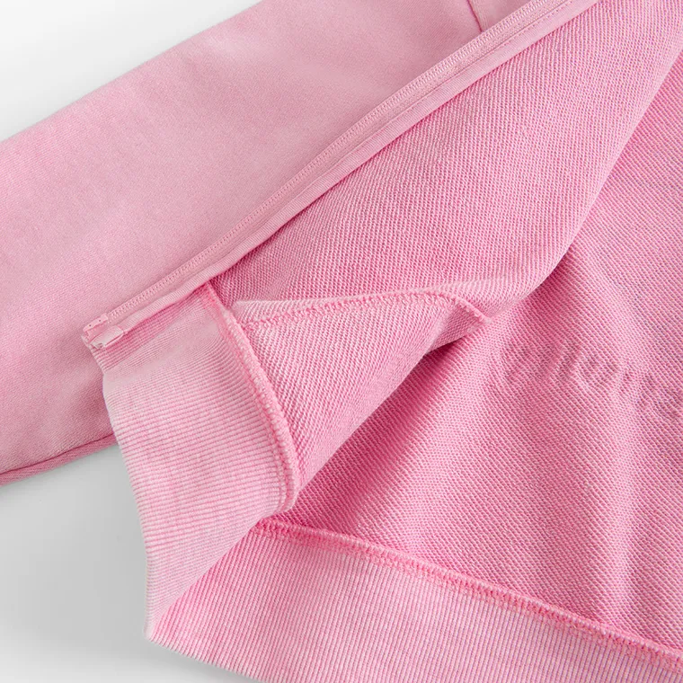 Cool Club, Hanorac cu gluga pentru fete, cu fermoar, roz, imprimeu SmileWorld