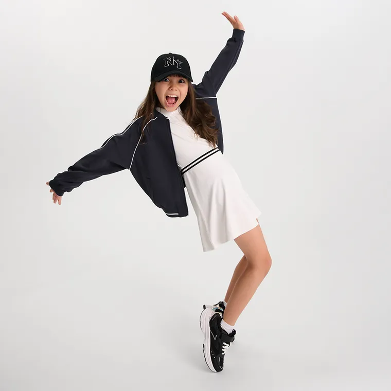 Cool Club, Hanorac pentru fete, cu fermoar, bleumarin