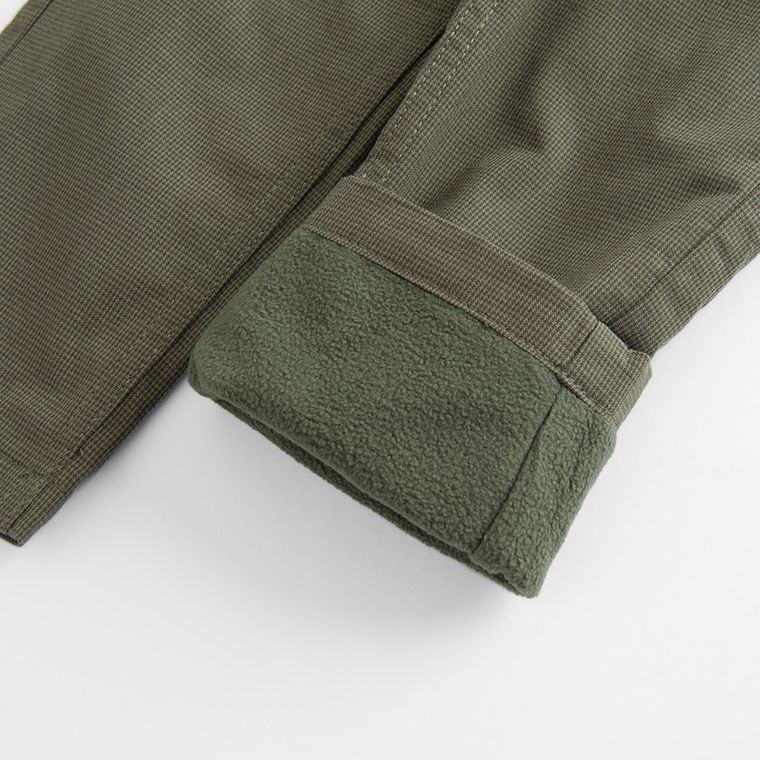 Cool Club, Pantaloni din material textil pentru baieti, caldurosi, kaki