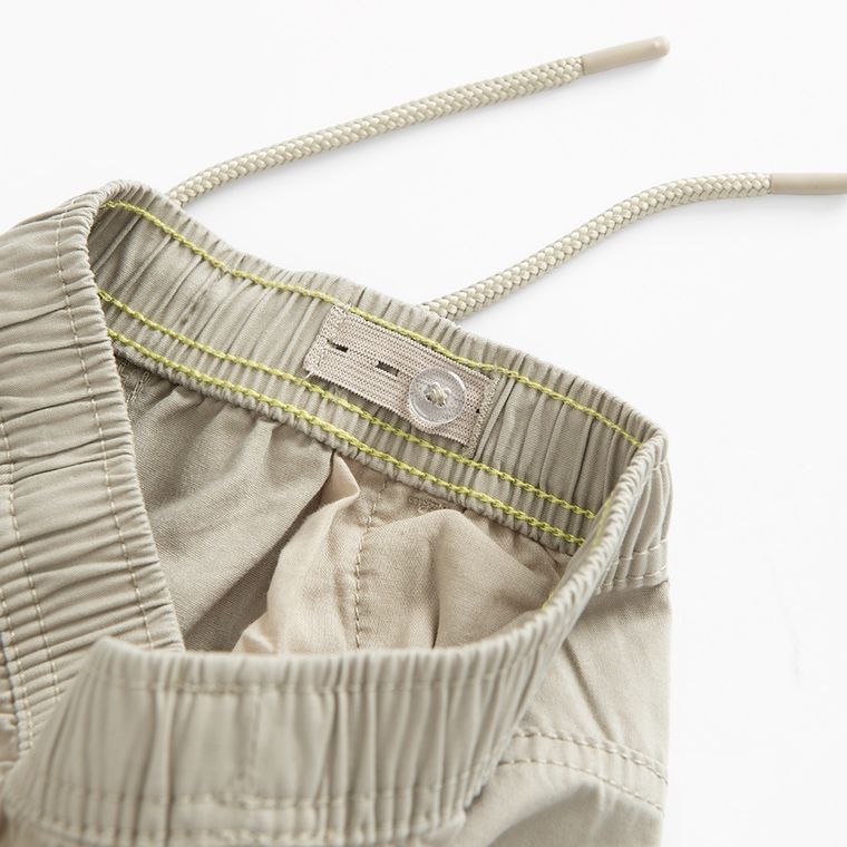 Cool Club, Pantaloni din material textil pentru baieti, wide leg, bej