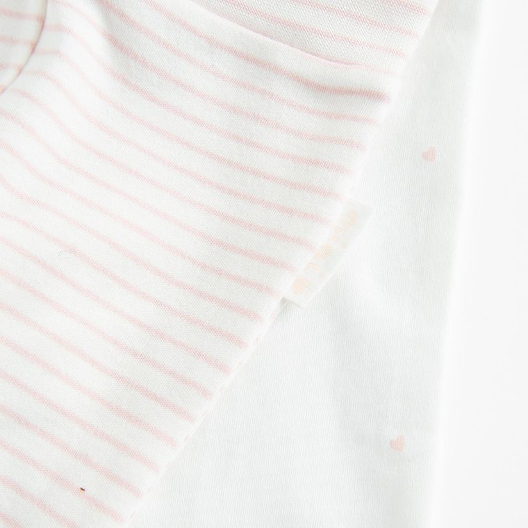 Cool Club, Pantaloni fara botosei pentru fete, alb, set, 2 buc.