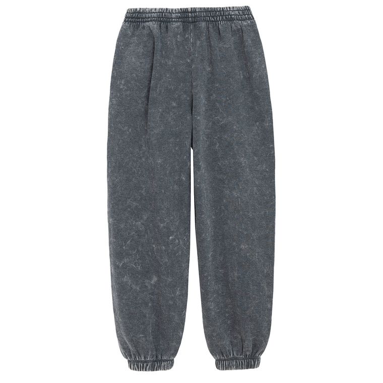 Cool Club, Pantaloni trening pentru fete, caldurosi, balloon, negru, imprimeu SmileWorld