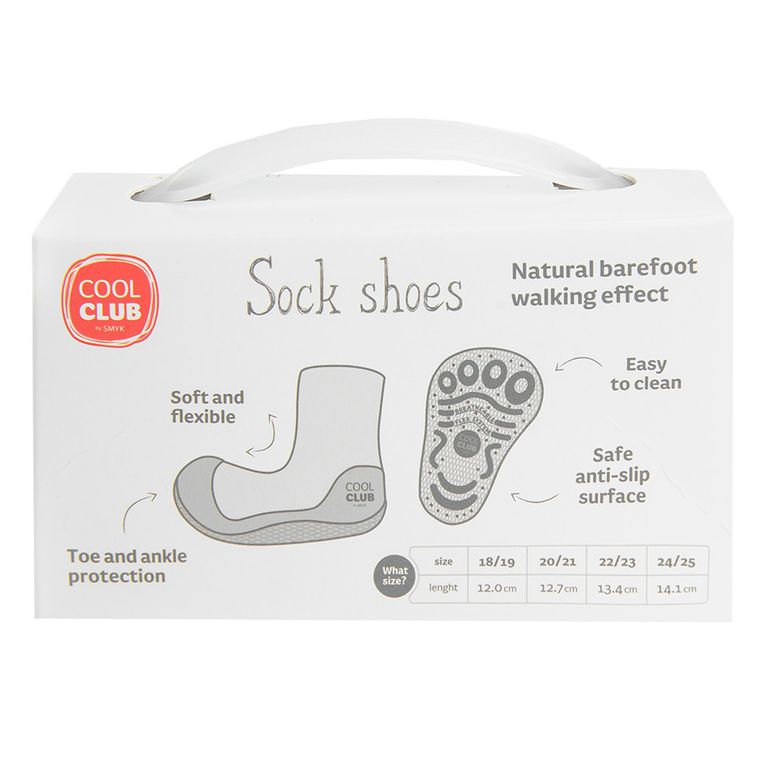 Cool Club, Papuci de casa tip soseta pentru baieti, gri