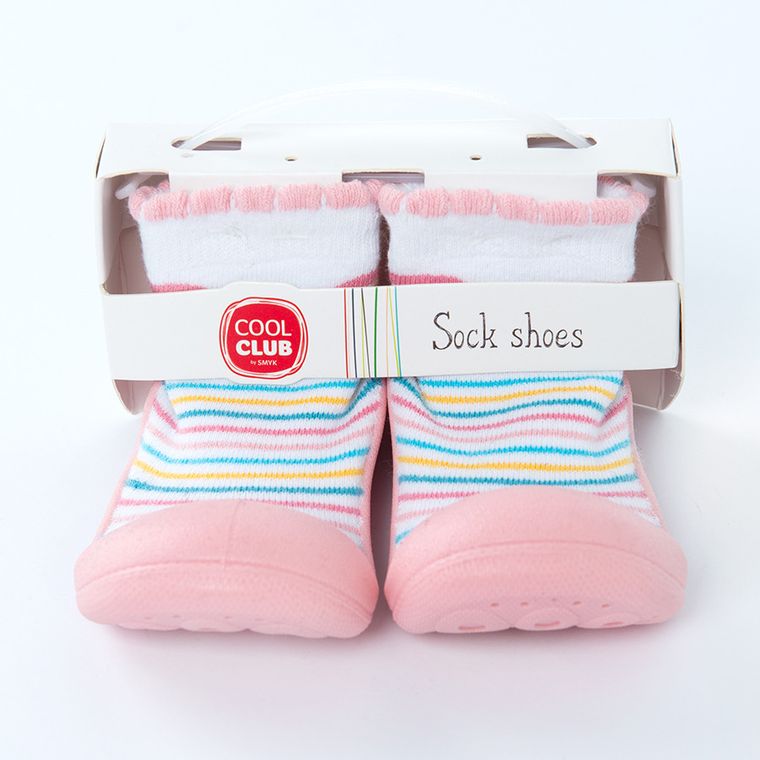Cool Club, Papuci de casa tip soseta pentru fete, ecru