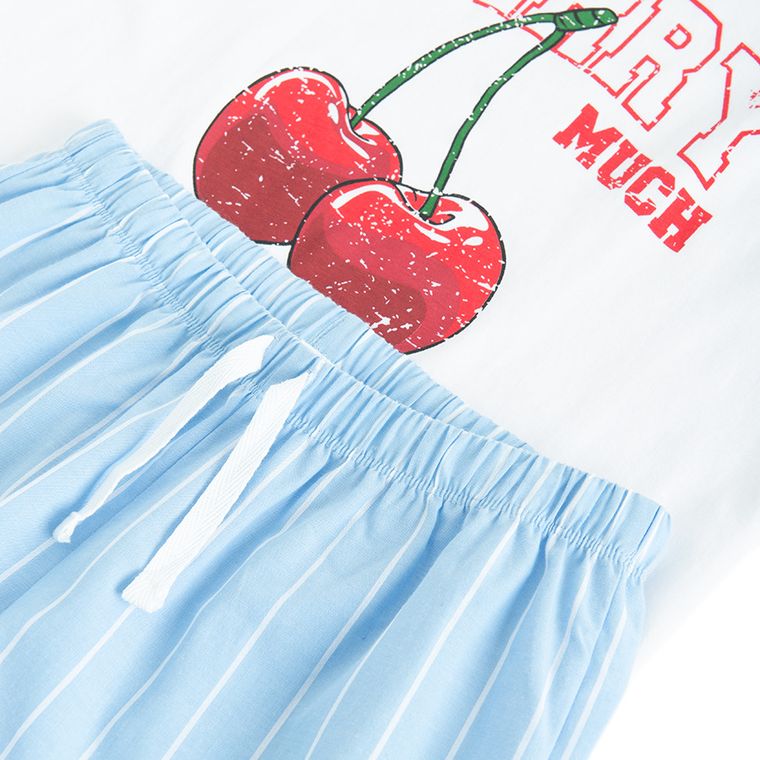 Cool Club, Pijama pentru fete, alb-albastru