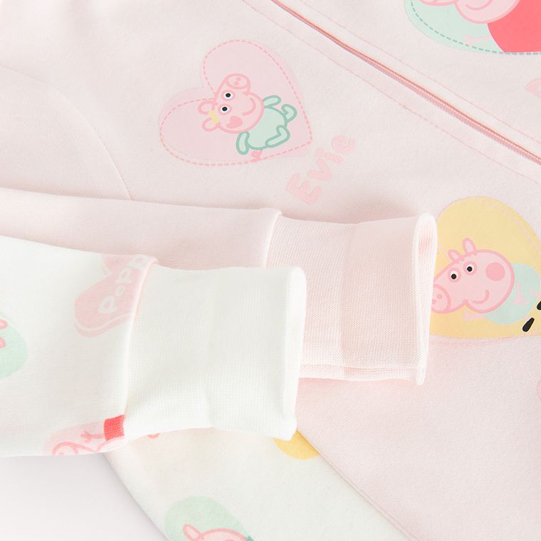 Cool Club, Pijama tip salopeta pentru fete, mix, imprimeu Peppa Pig, set, 2 buc.