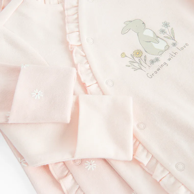 Cool Club, Pijama tip salopeta pentru fete, roz, set, 2 buc.
