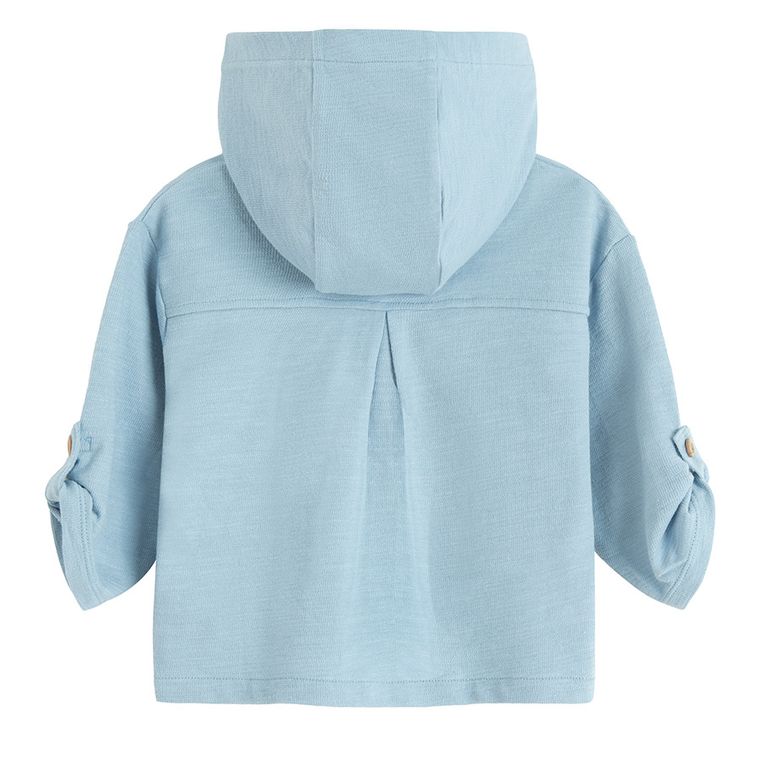 Cool Club, Pulover cu gluga pentru baieti, cu nasturi, albastru