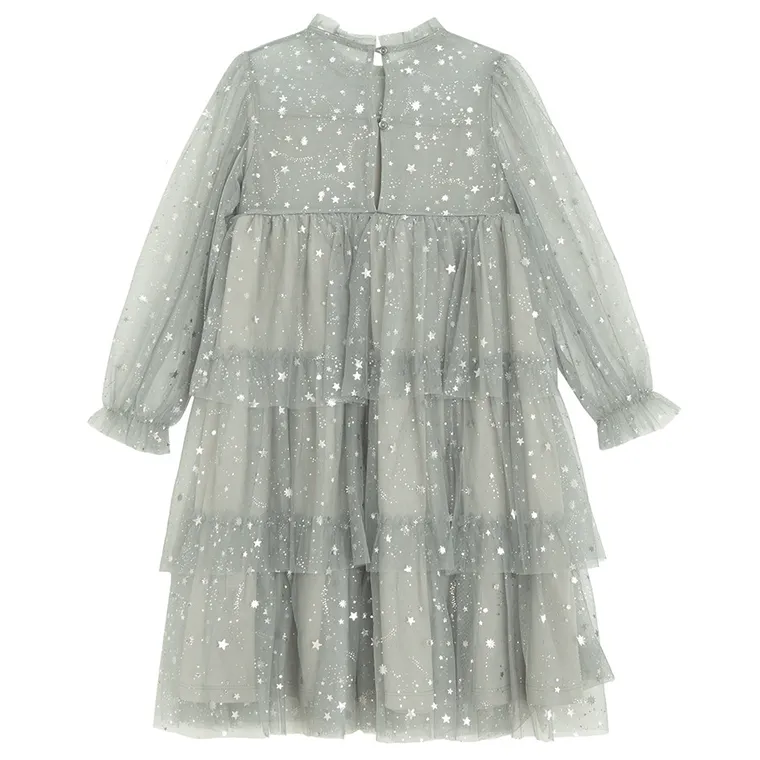 Cool Club, Rochie cu maneca lunga pentru fete, gri