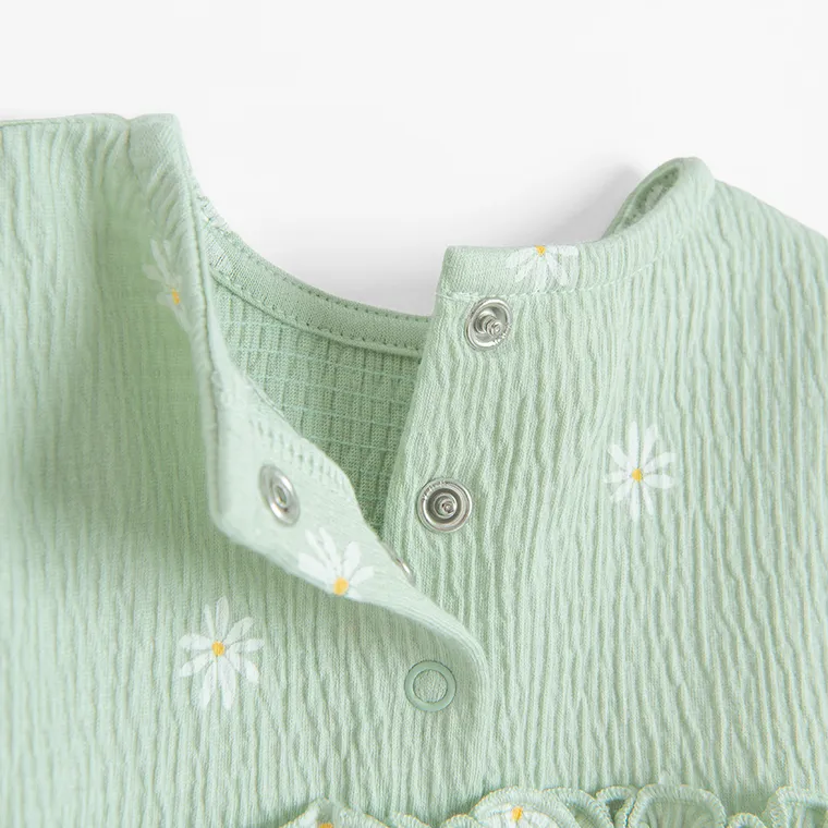 Cool Club, Rochie cu maneca lunga pentru fete, verde