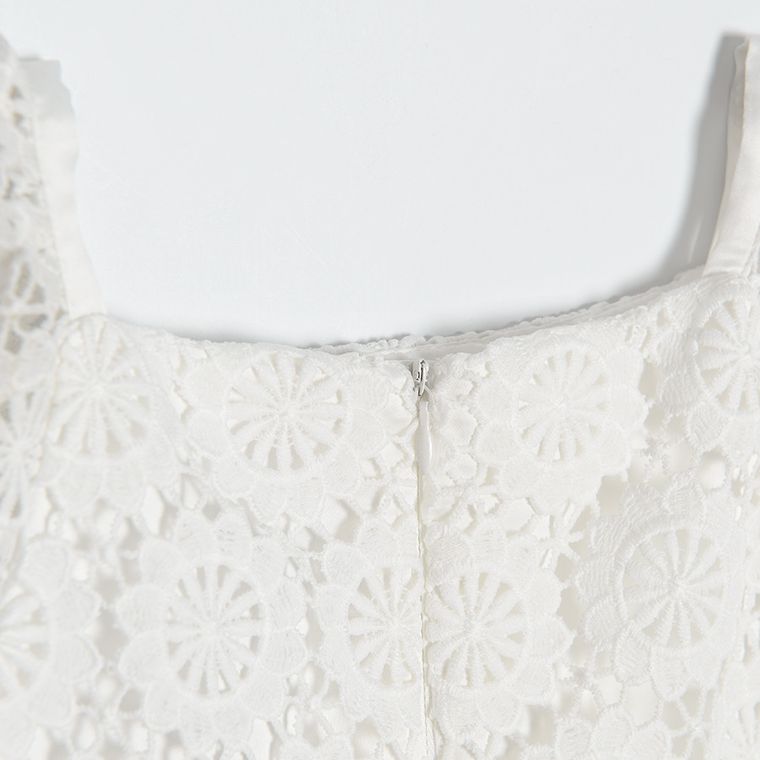 Cool Club, Rochie cu maneca scurta pentru fete, alb