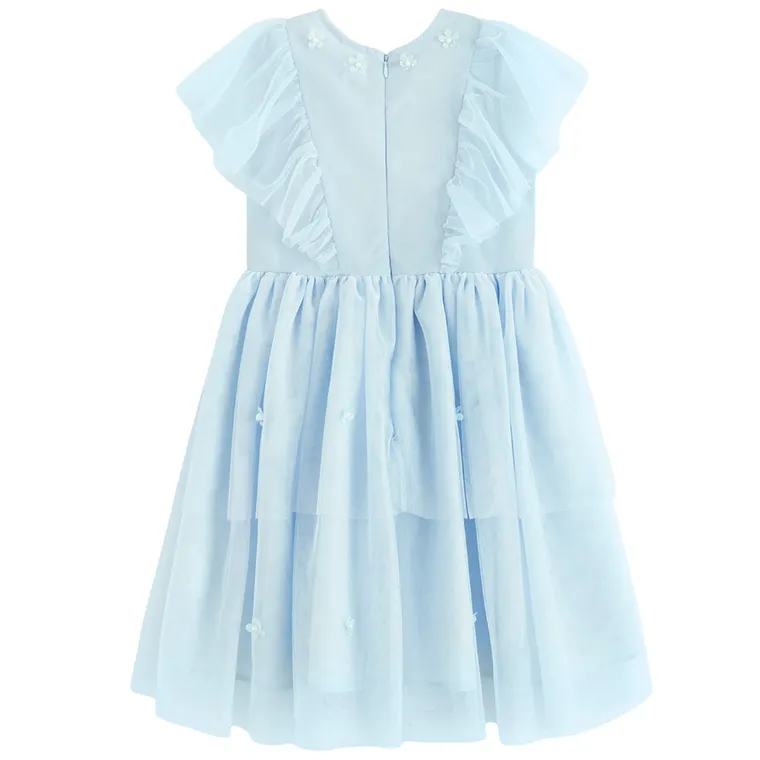 Cool Club, Rochie cu maneca scurta pentru fete, albastru