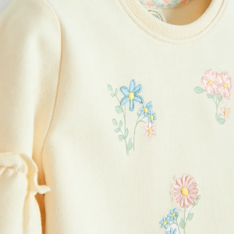 Cool Club, Set pentru fete, Bluza cu maneca lunga, Colanti din tricot striat, mix