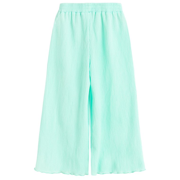 Cool Club, Set pentru fete, Bluza fara maneci, Pantaloni din textil, wide, turcoaz