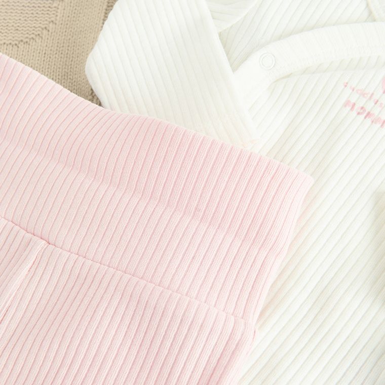 Cool Club, Set pentru fete, Body cu maneca lunga, Pantaloni cu botosei, Caciula, mix