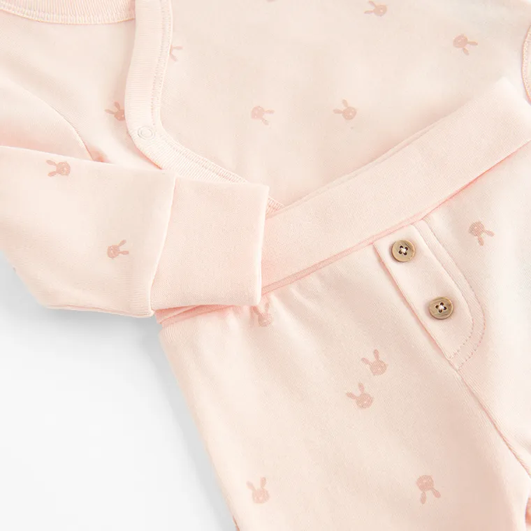 Cool Club, Set pentru fete, Body cu maneca lunga, Pantaloni, roz