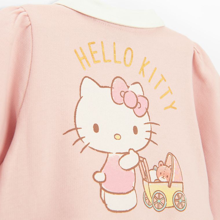 Cool Club, Set pentru fete, Rochie cu maneca lunga, Colanti, roz, imprimeu Hello Kitty