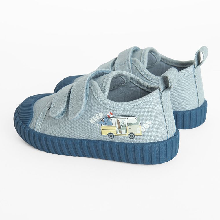Cool Club, Tenisi pentru baieti, albastru, talpa Barefoot