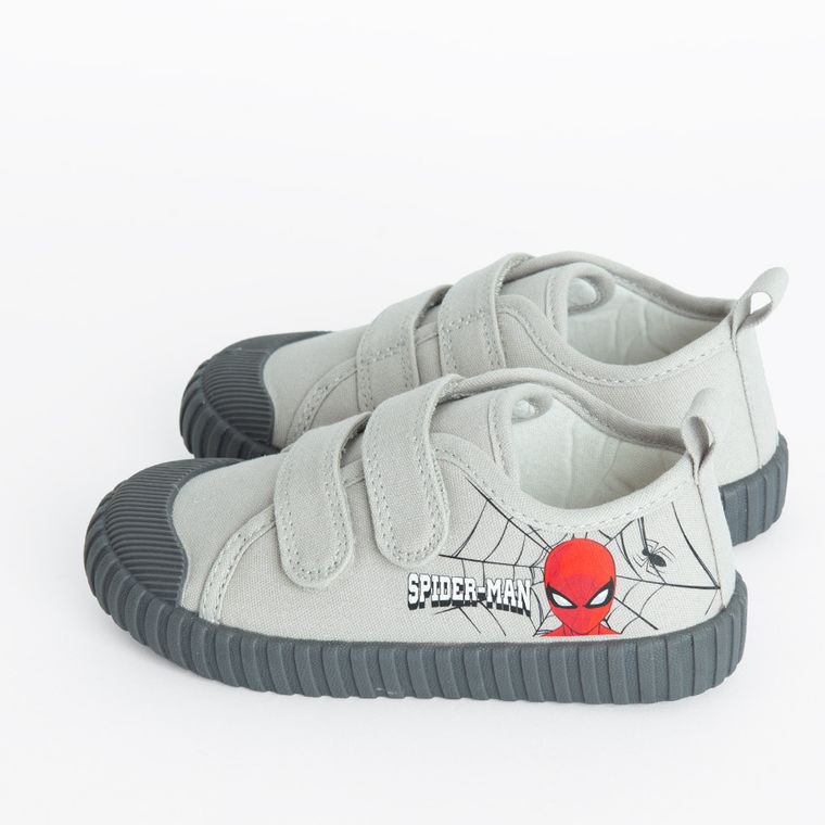 Cool Club, Tenisi pentru baieti, gri, talpa Barefoot, imprimeu Spider-Man
