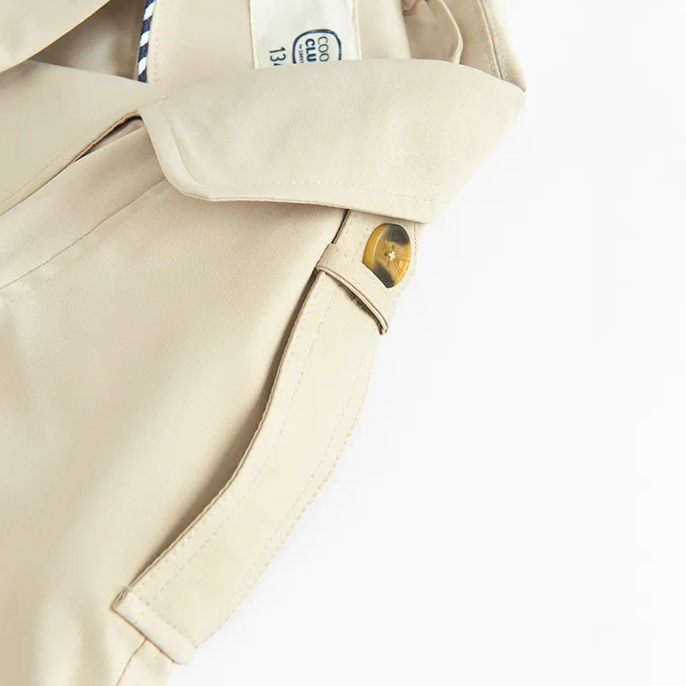 Cool Club, Trenci pentru fete, cropped, bej