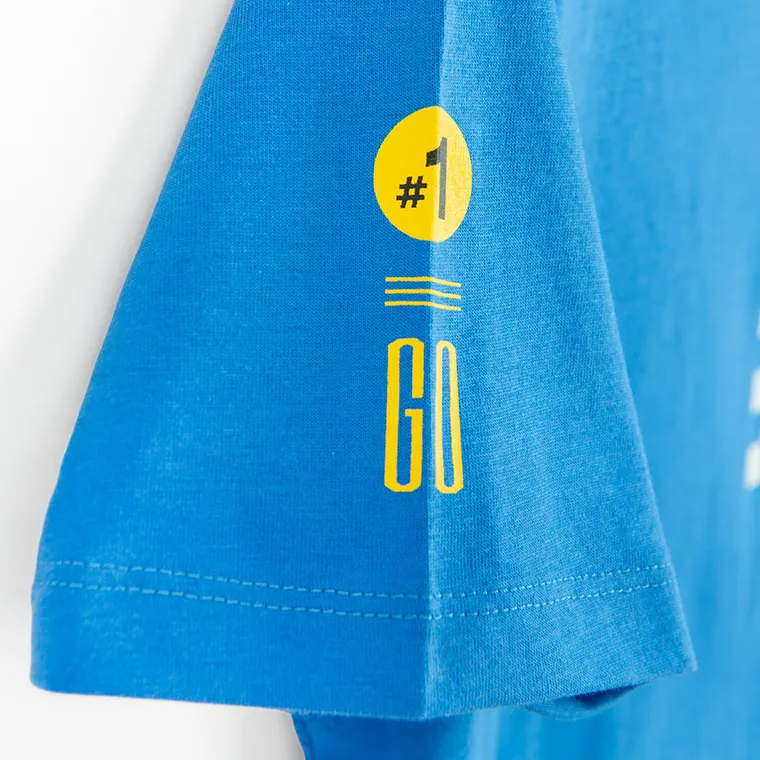 Cool Club, Tricou pentru baieti, albastru, imprimeu Sonic the Hedgehog