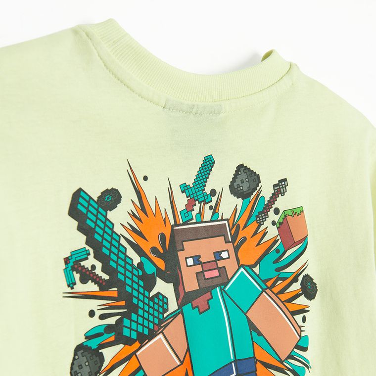 Cool Club, Tricou pentru baieti, verde, imprimeu Minecraft