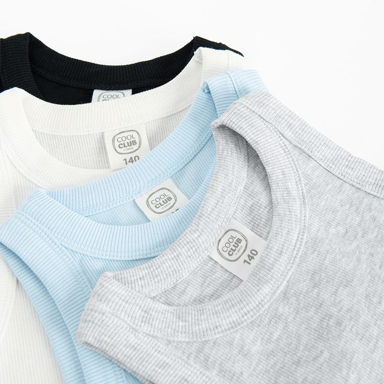 Cool Club, Tricou pentru fete fara maneci, din tricot striat, mix, set, 4 buc.