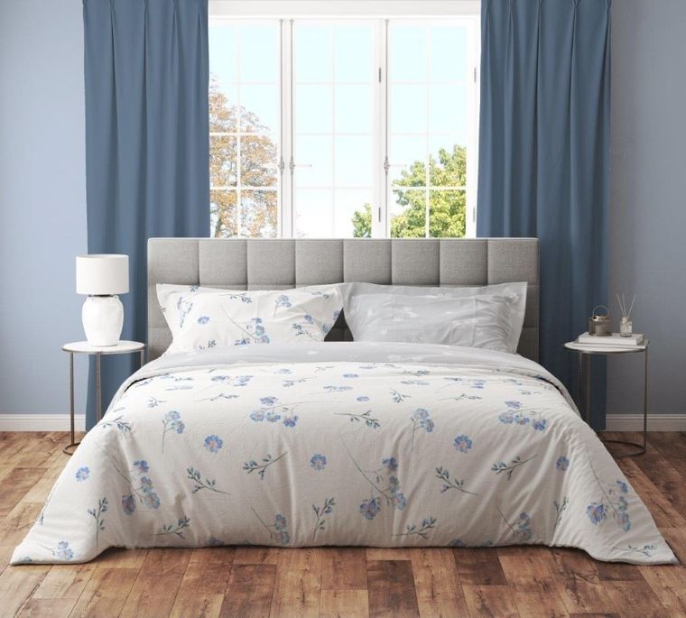 Cottage Home, Flori, set lenjerie de pat single, 140-200 cm