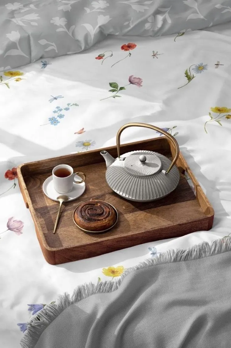 Cottage Home, Maci si musetel, set lenjerie de pat, 3 piese, 140-200 cm