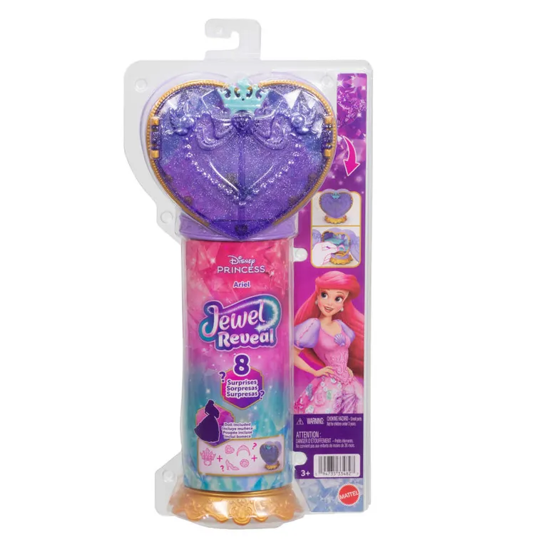 Disney Princess, Jewel Reveal, papusa printesa Ariel cu accesorii
