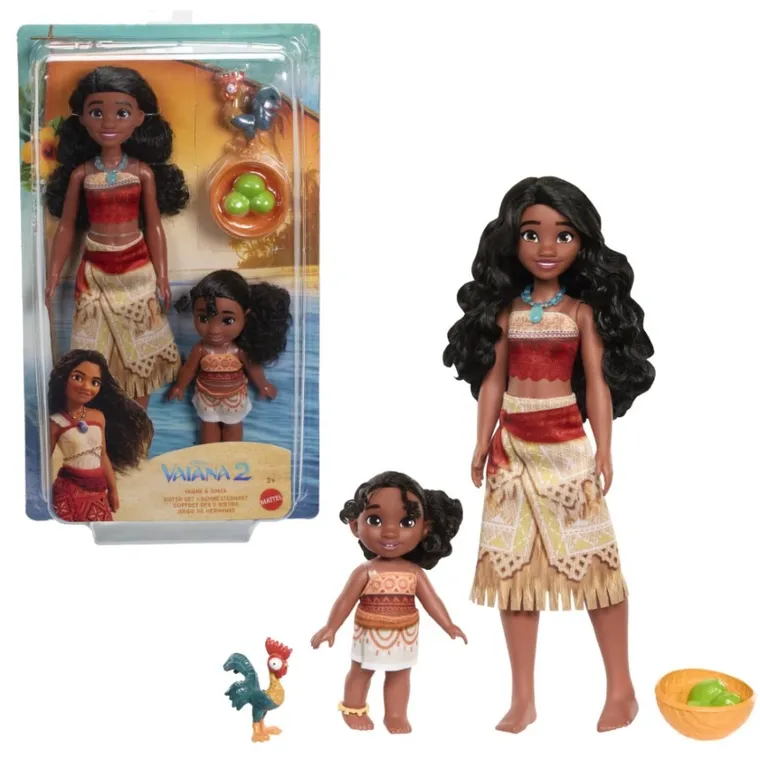 Disney Princess, Vaiana, Surori, set de papusi cu accesorii