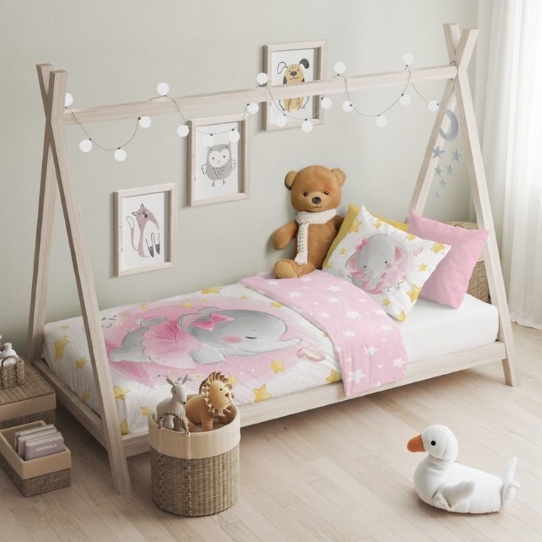 Elefant, set lenjerie de pat single, 100-135 cm