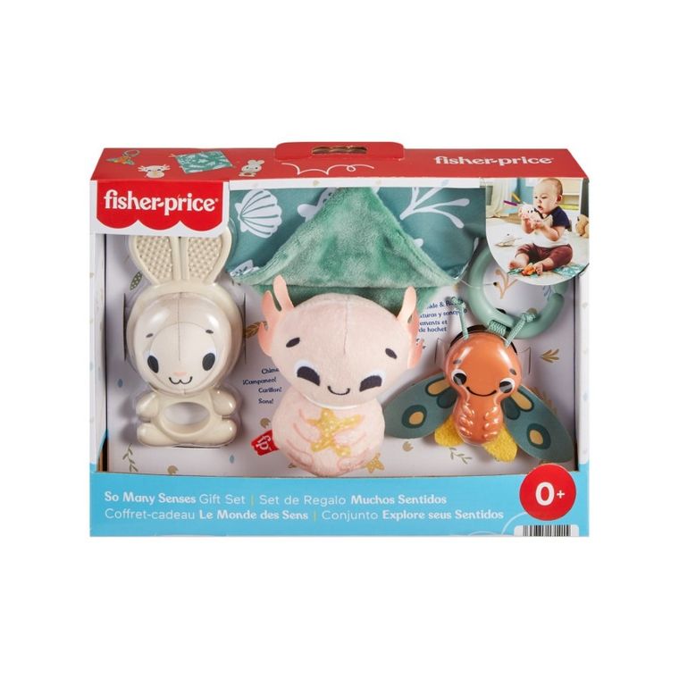 Fisher-Price, Lumea simturilor, set cadou pentru nou-nascut, bebelus