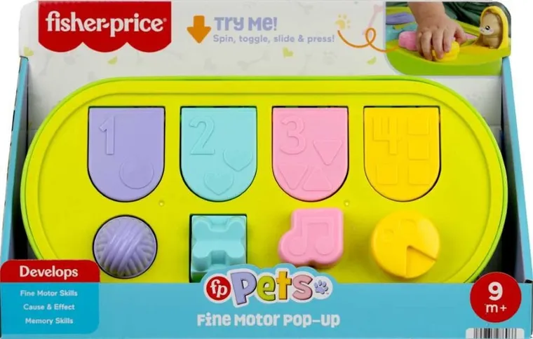 Fisher-Price, Pets, Fine Motor Pop-Up, jucarie arcade