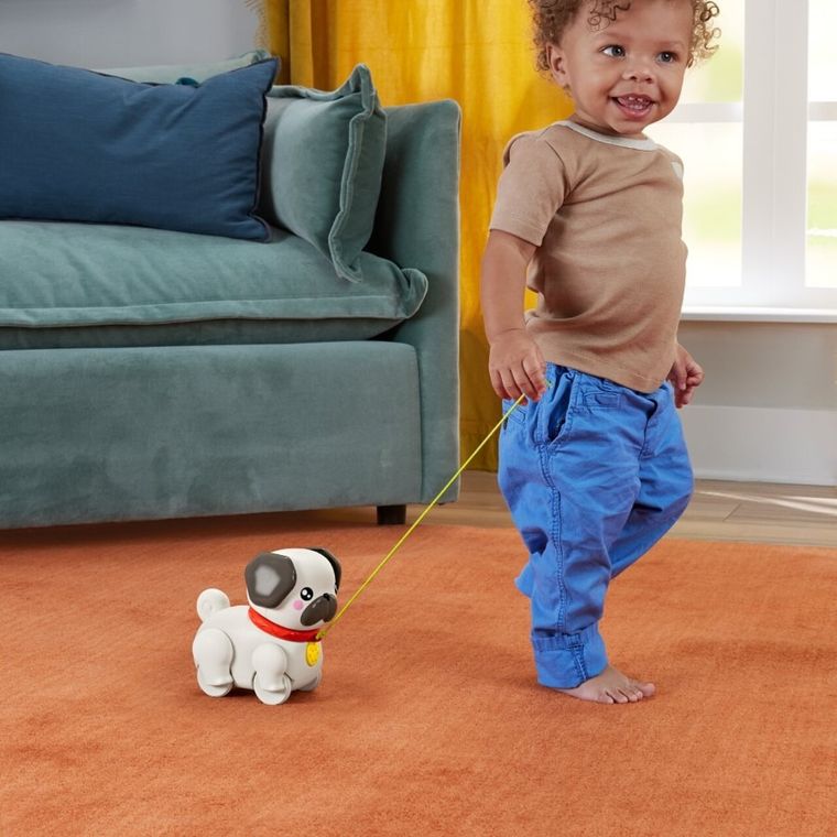 Fisher-Price, Pets, Walk-The-Pup Pug, jucarie trage