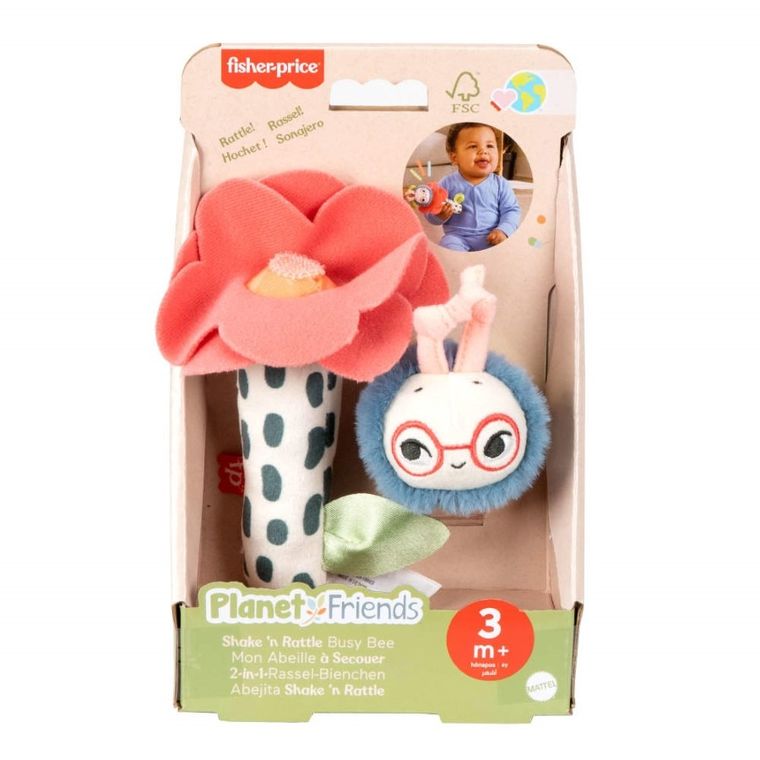 Fisher-Price, Planet Friends, Albinuta harnica si floarea zornaitoare, jucarie senzoriala