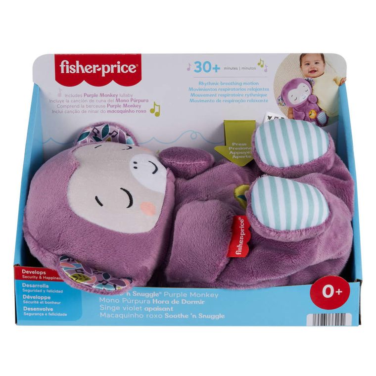 Fisher-Price, Purple Monkey, jucarie muzicala portabila din plus