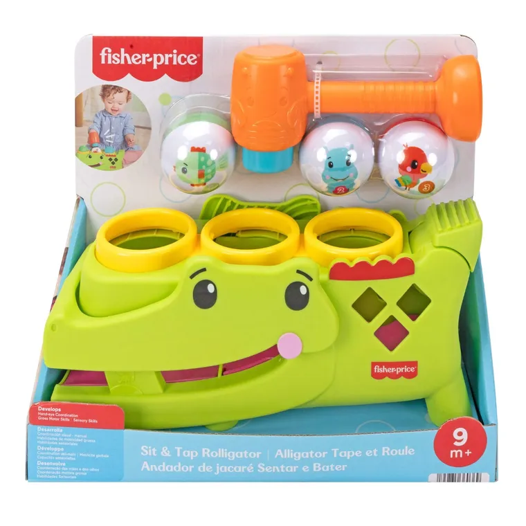 Fisher-Price, Sit & Tap Rolligator, jucarie stimulativa cu bile
