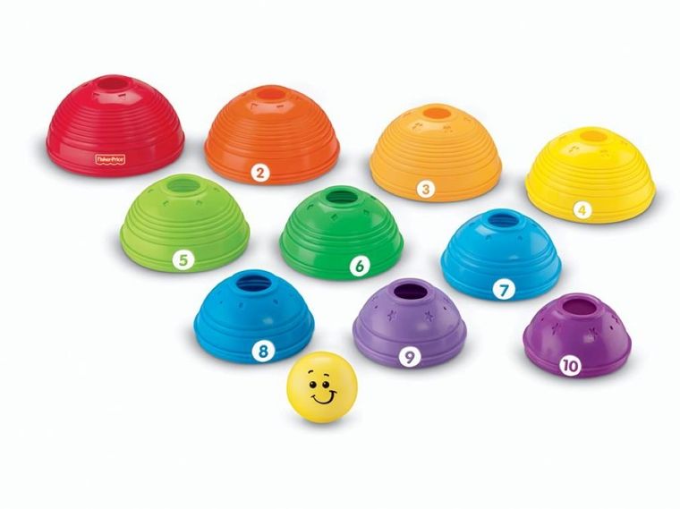 Fisher-Price, Stack & Roll Cups, piramida, jucarie educativa