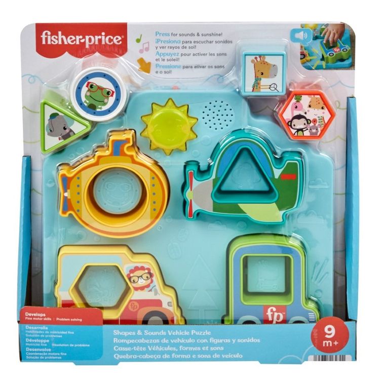 Fisher-Price, Vehicule si forme, lumini si sunete, jucarie pentru bebelusi