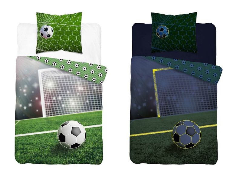 Football, Fluo, set lenjerie de pat, single, 140-200 cm