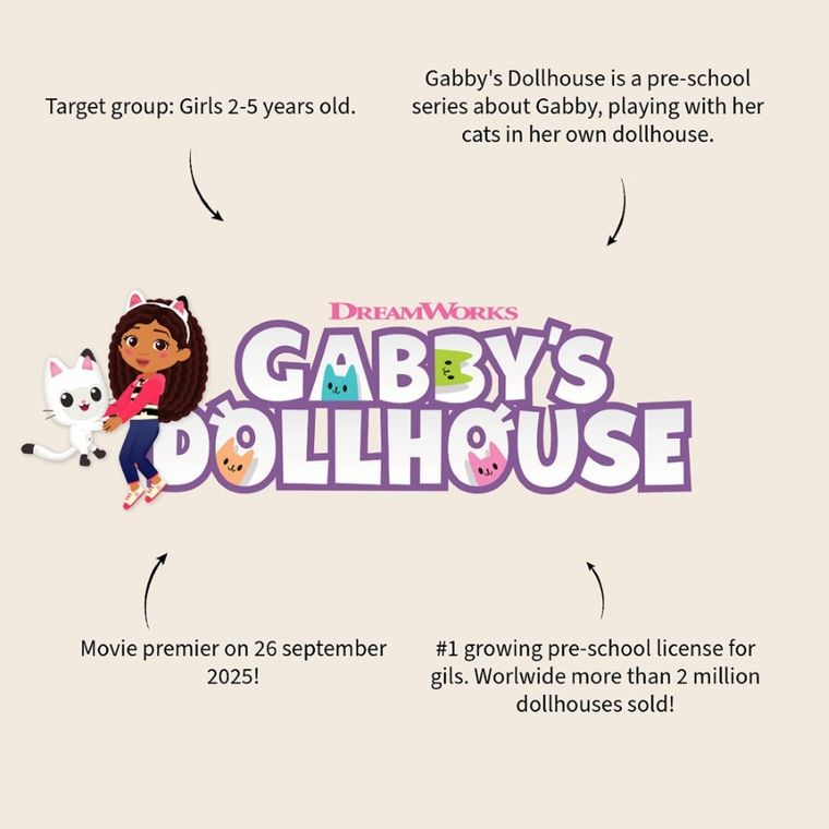 Gabby's Dollhouse, Unlimited Adventures, portofel, roz