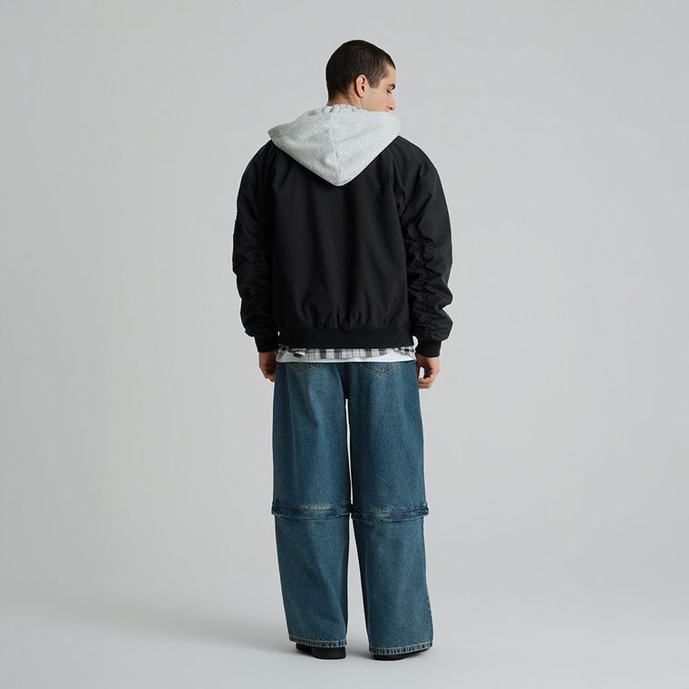 Geaca de tranzitie bomber cu gluga detasabila unisex NOWEAR