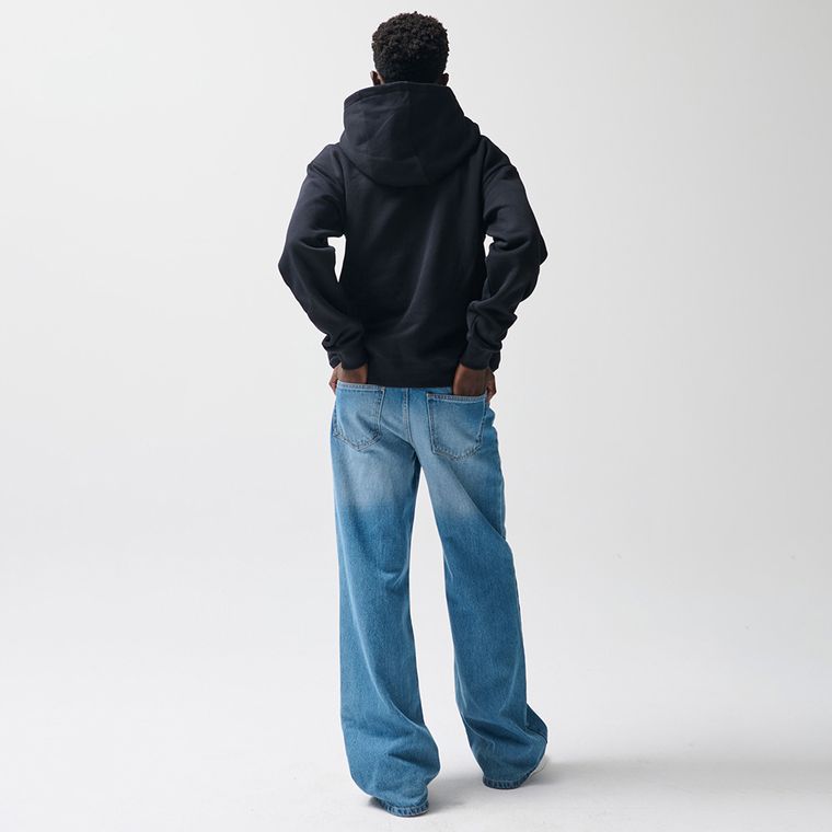 Hanorac basic negru oversize NOWEAR