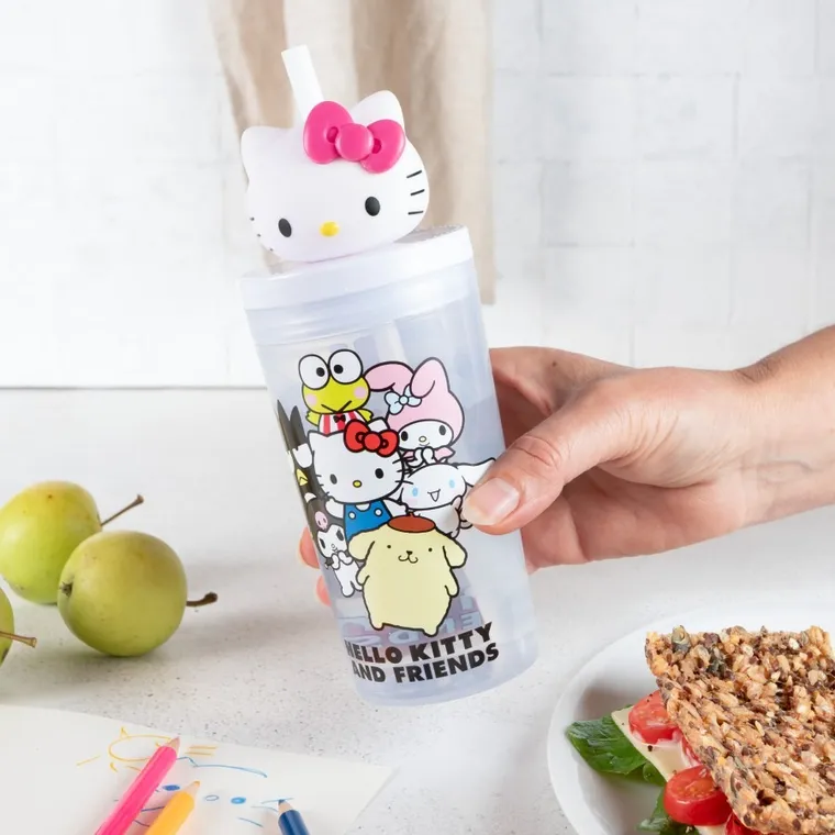 Hello Kitty, sticla de baut cu sclipici, 350 ml