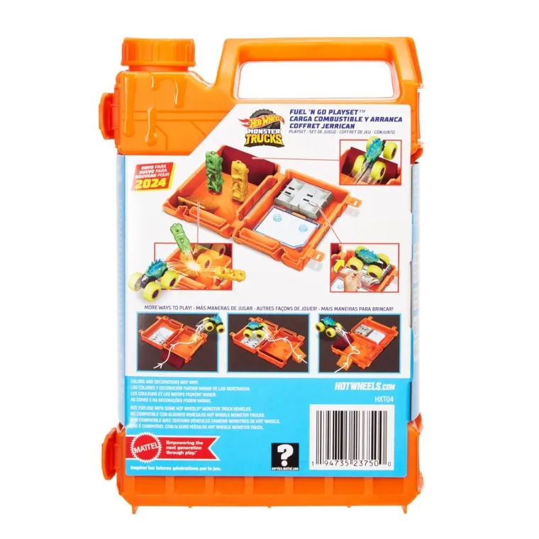 Hot Wheels, Monster Trucks, Fuel 'n Go, set de joaca cu masina